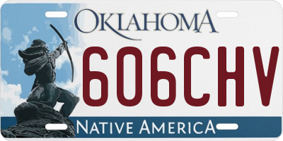 OK license plate 606CHV