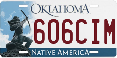 OK license plate 606CIM