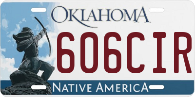 OK license plate 606CIR