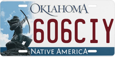 OK license plate 606CIY
