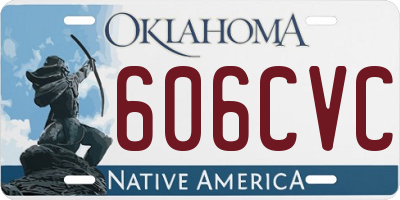 OK license plate 606CVC