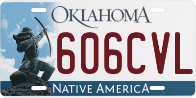 OK license plate 606CVL