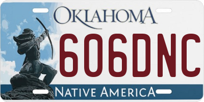 OK license plate 606DNC