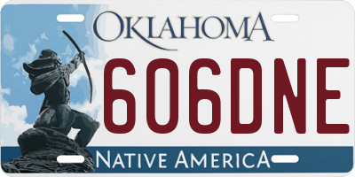 OK license plate 606DNE