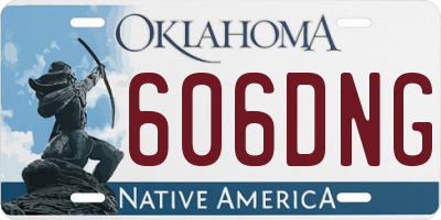 OK license plate 606DNG