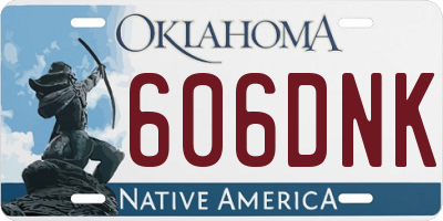 OK license plate 606DNK