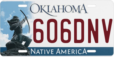 OK license plate 606DNV
