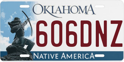 OK license plate 606DNZ