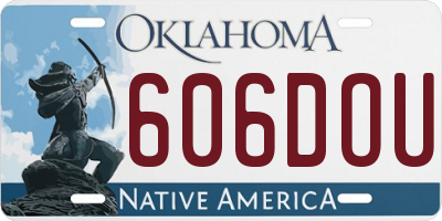 OK license plate 606DOU