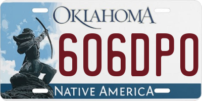 OK license plate 606DPO