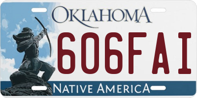 OK license plate 606FAI