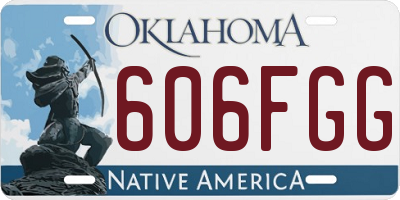 OK license plate 606FGG