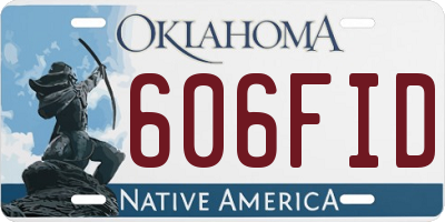 OK license plate 606FID