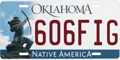 OK license plate 606FIG