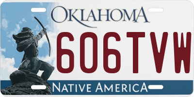 OK license plate 606TVW