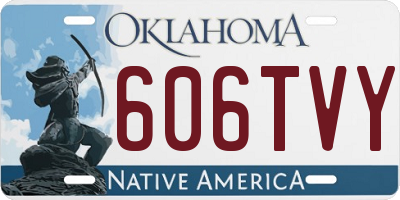OK license plate 606TVY