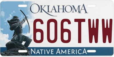 OK license plate 606TWW