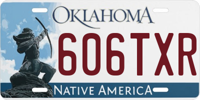 OK license plate 606TXR
