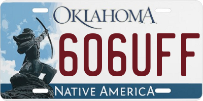 OK license plate 606UFF