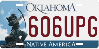 OK license plate 606UPG