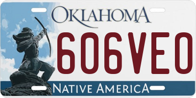 OK license plate 606VEO