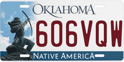 OK license plate 606VQW