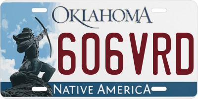 OK license plate 606VRD