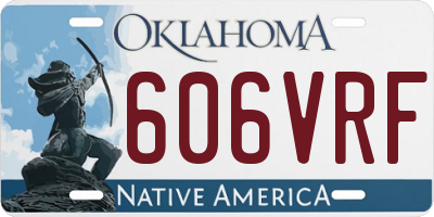 OK license plate 606VRF