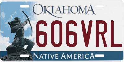 OK license plate 606VRL