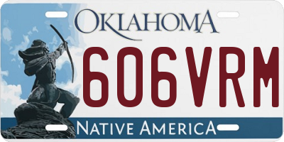 OK license plate 606VRM