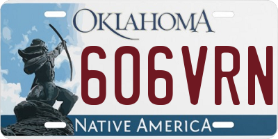 OK license plate 606VRN