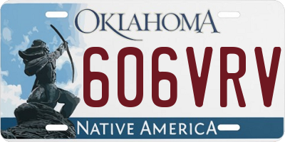 OK license plate 606VRV