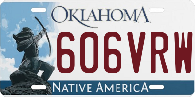 OK license plate 606VRW
