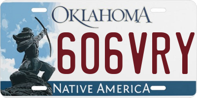 OK license plate 606VRY