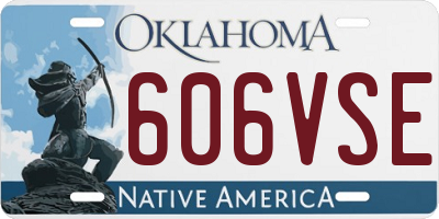 OK license plate 606VSE
