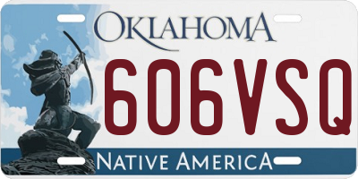 OK license plate 606VSQ