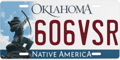 OK license plate 606VSR