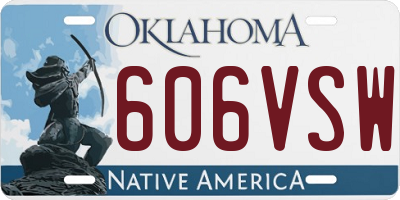 OK license plate 606VSW