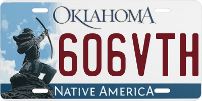 OK license plate 606VTH