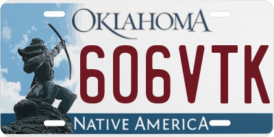 OK license plate 606VTK