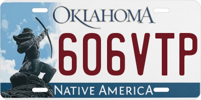 OK license plate 606VTP