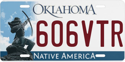 OK license plate 606VTR