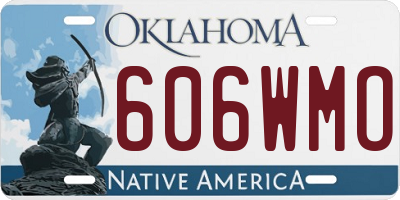OK license plate 606WMO