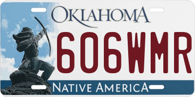 OK license plate 606WMR