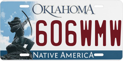 OK license plate 606WMW