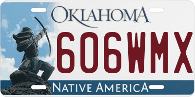 OK license plate 606WMX