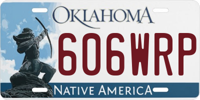 OK license plate 606WRP