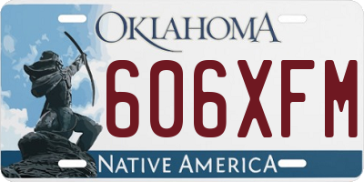 OK license plate 606XFM