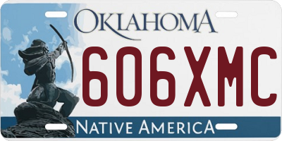 OK license plate 606XMC