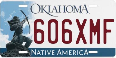 OK license plate 606XMF